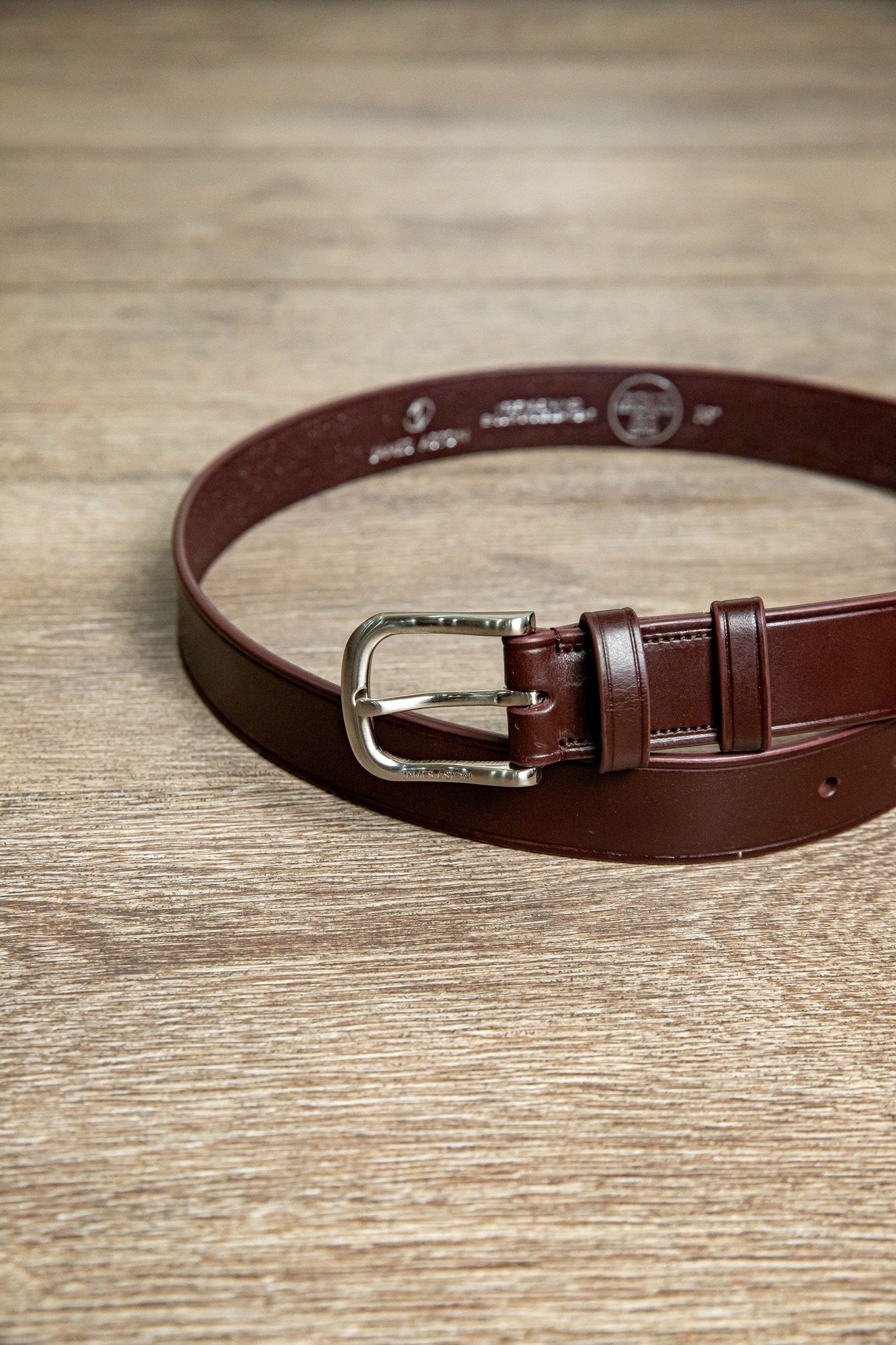 The Walsall in Australian Nut, buckle hand stitched and fastened from both ends