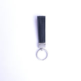 The back of the Armando key holder in black Italian Vachetta leather.