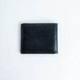 The back of the Bristol bifold wallet in black English Bridle leather.