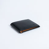 The Bristol bifold wallet in black English Bridle leather.