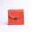 Ocean's Bloom Spanish milled leather handbag in orange peach, front view.