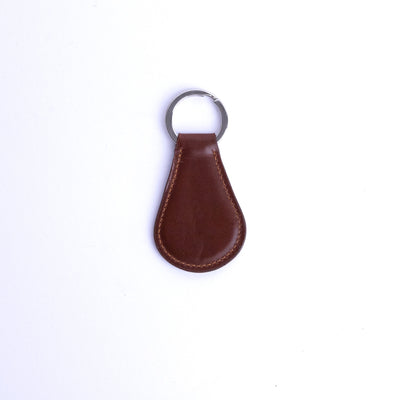 The back of the Somerset key holder in cognac English Bridle leather.