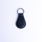 The back of the Somerset key holder in navy blue English Bridle leather.