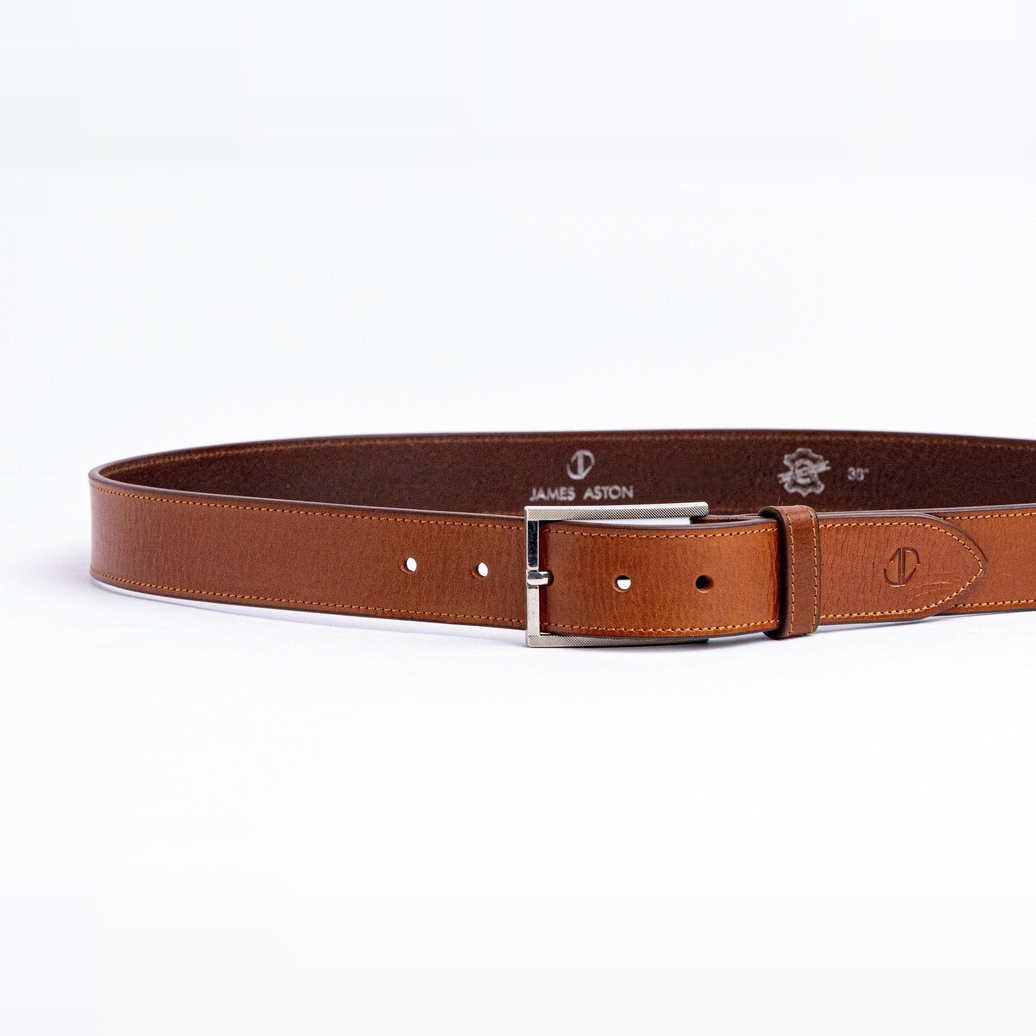 The Eduardo in Tan, full length, a single 35 mm layer of Spanish full grain milled leather