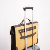 The Motivator khaki beige canvas briefcase, composed for the working day.