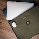 The Motivator carried in khaki green, canvas and Spanish leather.