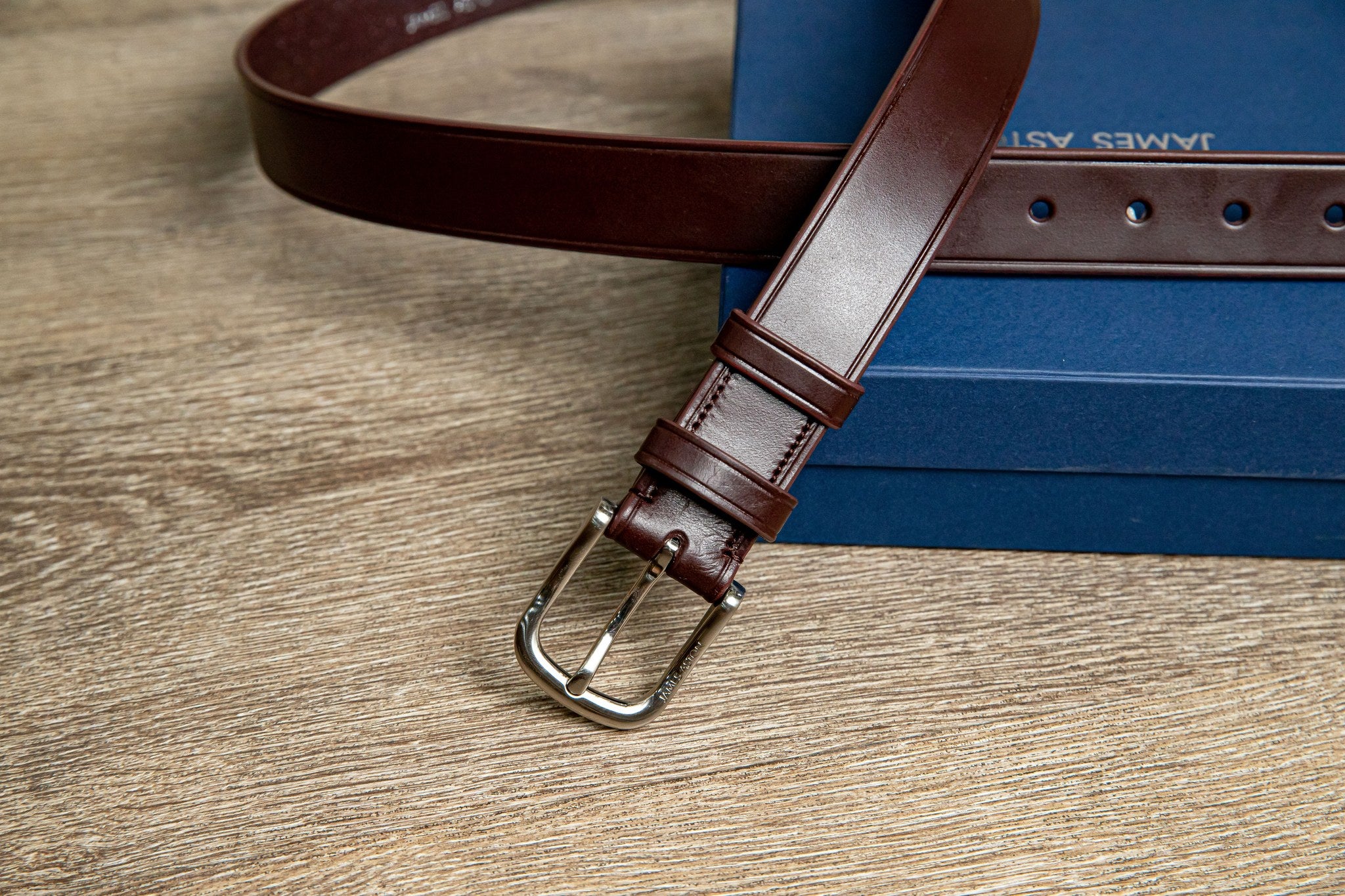 The Walsall in Australian Nut, imported solid brass buckle with high shine nickel polish