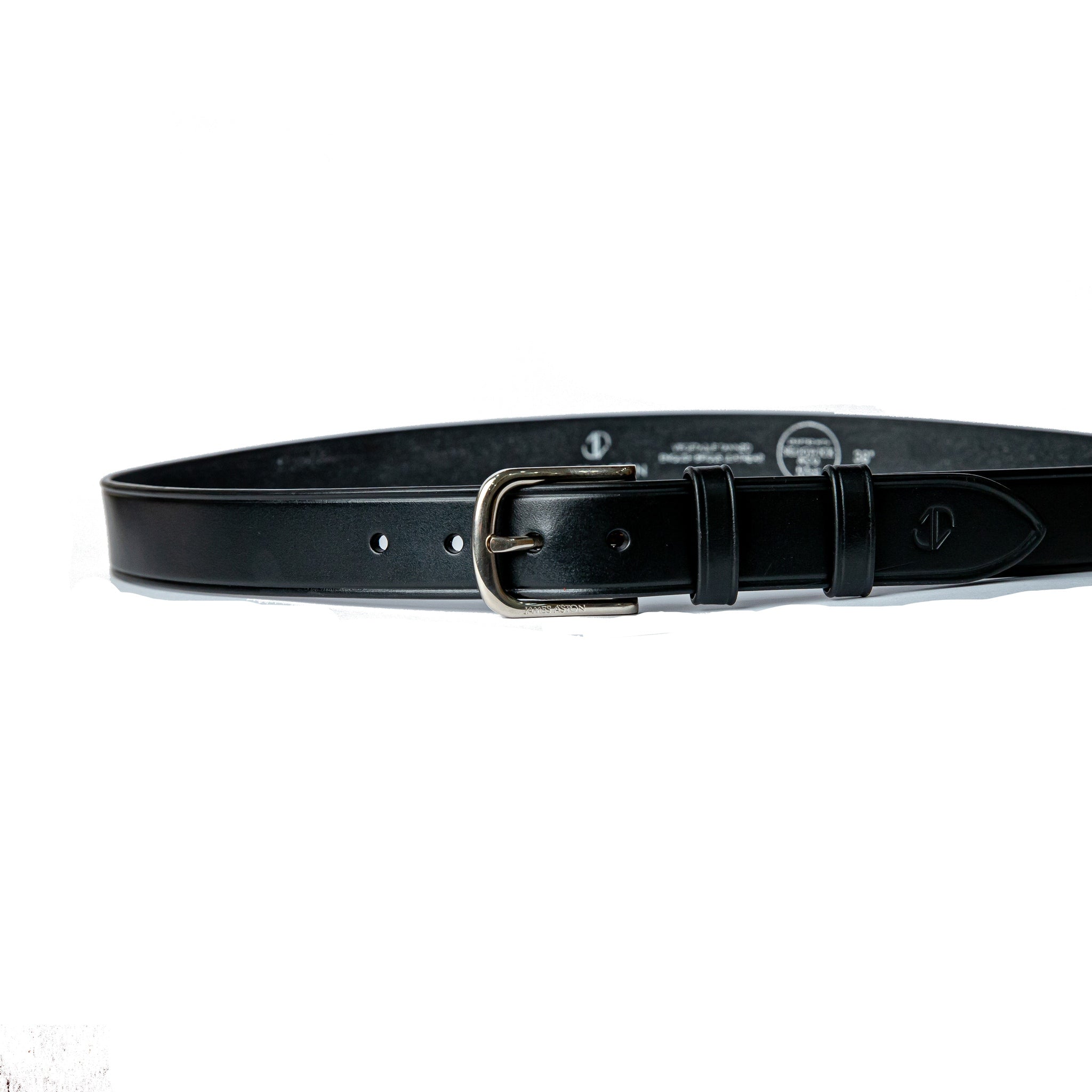 The Walsall in Black, full length, a single 4 mm layer of English Bridle leather