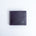 The Zanebono With Flap II wallet in indigo smooth Vachetta leather, closed.