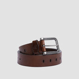 Alarico Elite Full-Grain Veg-Tan Leather Belt