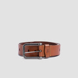 Alarico Elite Full-Grain Veg-Tan Leather Belt