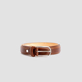 32 mm Santo Classic and Luxurious Italian Vegetable Tanned Full Grain Vacchetta Real Leather Dress Belt