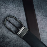 The Hexágono - Spanish Leather Reversible Belt with Hexagonal imprints.
