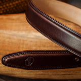 32 mm Santo Classic and Luxurious Italian Vegetable Tanned Full Grain Vacchetta Real Leather Dress Belt