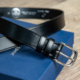 32 mm Hand Stitched Classic Walsall English Bridle Full Grain Vegetable Tanned Single Layer 4 mm thick Leather Belt with lifetime warranty